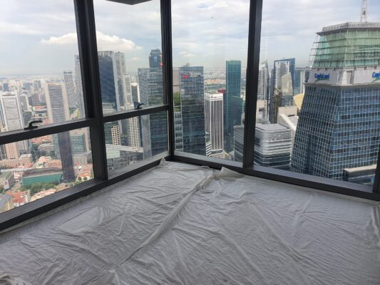 View from Singapore rooftop penthouse after comprehensive estate cleanout